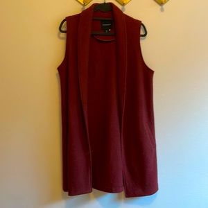 Burgundy Cynthia Rowley duster vest